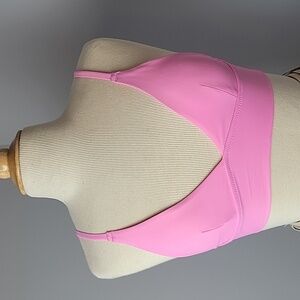 AERIE Pink Triangle Barbie Beach Pool Bralette Intimate Bikini Swim Top XS